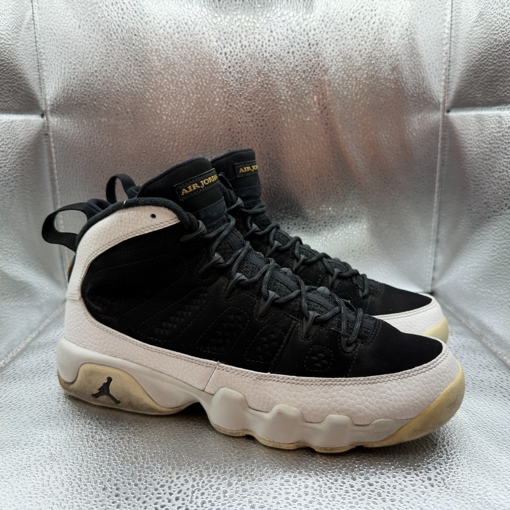 Size 6.5Y Jordan 9 Retro Mid Los Angeles White Black Boys Sneakers 302359-021